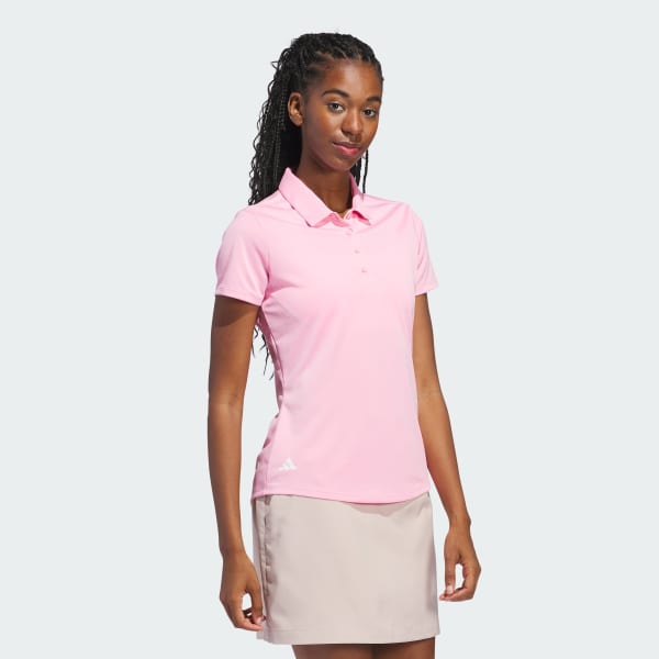 Ροζ Women's Solid Performance Short Sleeve Polo Shirt