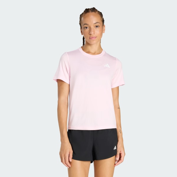 Ροζ Train Essentials 3-Stripes Workout Tee