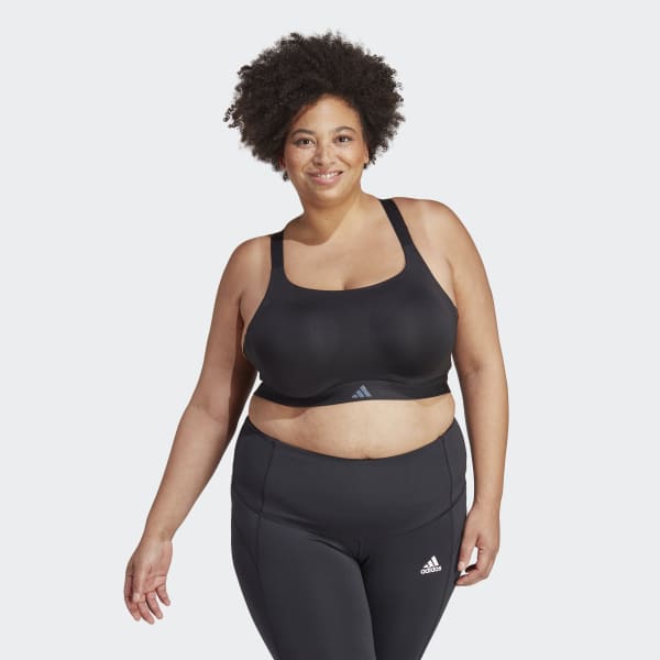 Czerń Tailored Impact Luxe Training High-Support Bra (Plus Size)
