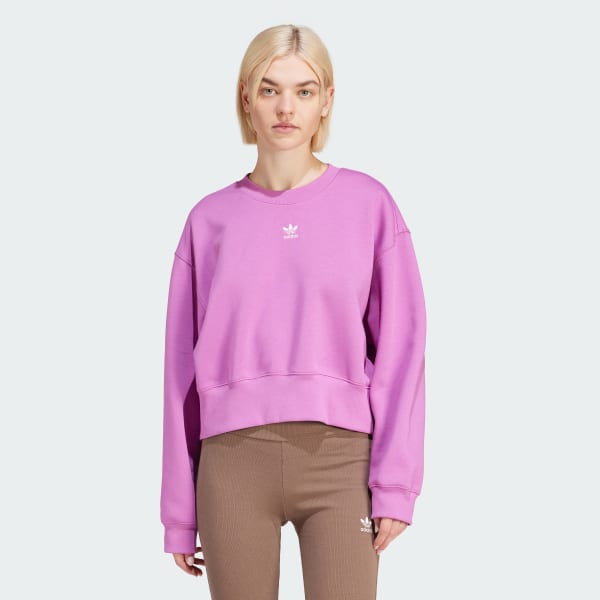 adidas Adicolor Essentials Crew Sweatshirt - Pink | Free Delivery ...