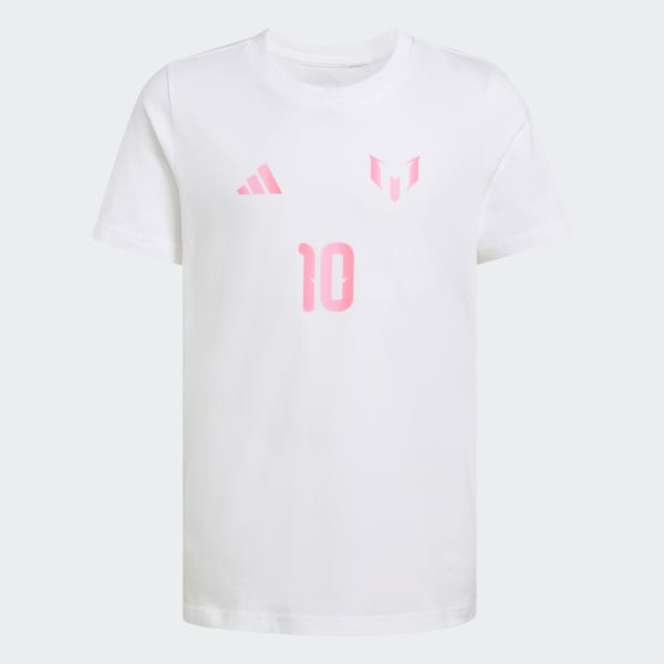 White MESSI NAME&NUMBER GRAPHIC T-SHIRT