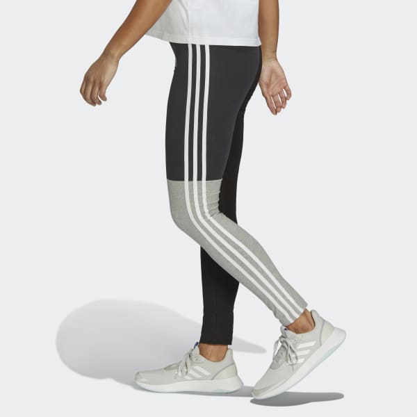 Sort Essentials 3-Stripes Colorblock Cotton leggings
