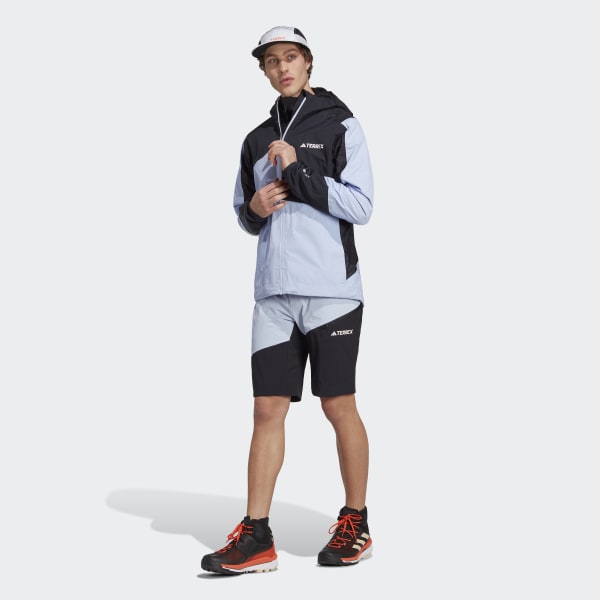 Blau TERREX Xperior Hybrid RAIN.RDY Regenjacke