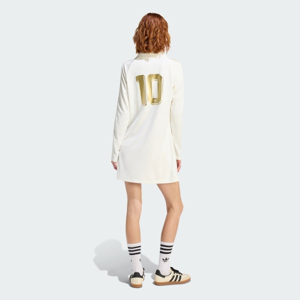White ADIDAS ORIGINALS X LIBERTY LONDON DRESS