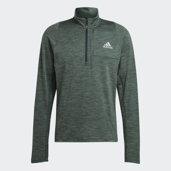 Πράσινο Run Icons 3-Bar Warm 1/2 Zip Sweatshirt KGH44
