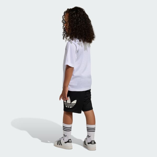 Putih SET TEE PENDEK LONGGAR MESH