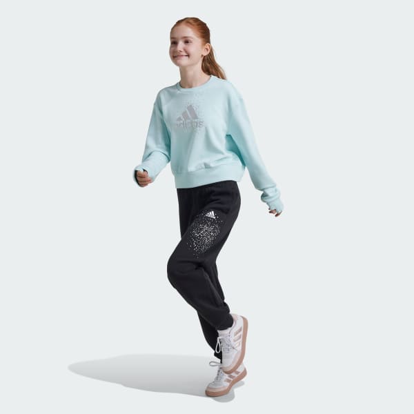 Turquesa Sudadera cuello redondo Glam (Adolescentes)