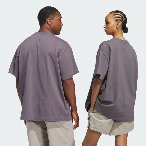 Gris Remera adidas Basketball (Unisex)