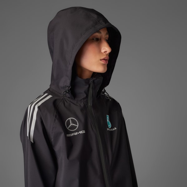 Μαύρο MERCEDES - AMG PETRONAS FORMULA ONE TEAM MECHANICS RAIN JACKET