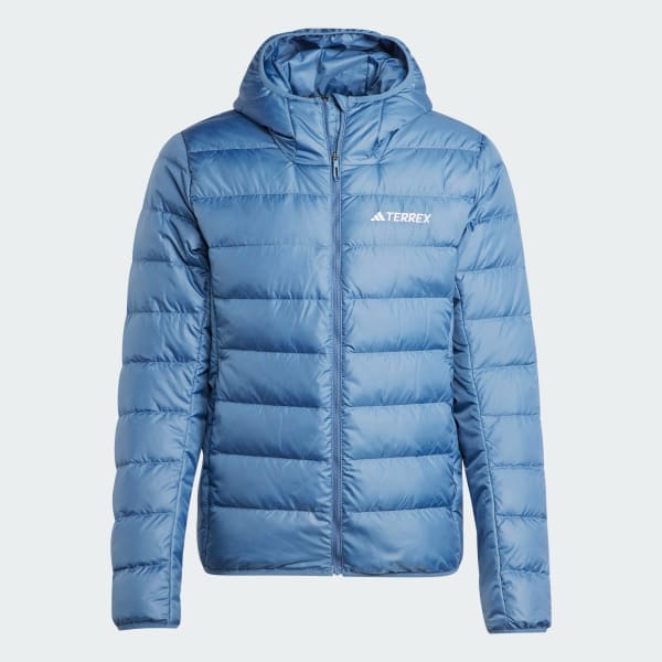 Adidas mens terrex climaheat agravic down hooded jacket blue night online