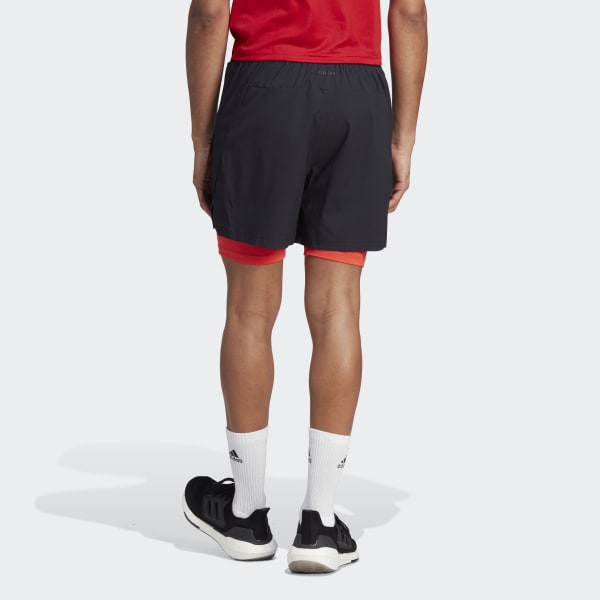 Black Power Workout Two-in-One Shorts