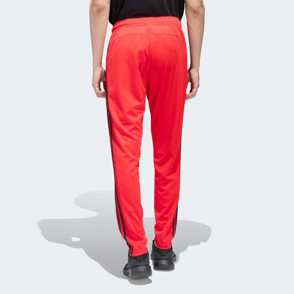 Red TRAINING ESSENTIALS BASE 3 STRIPES PANTS