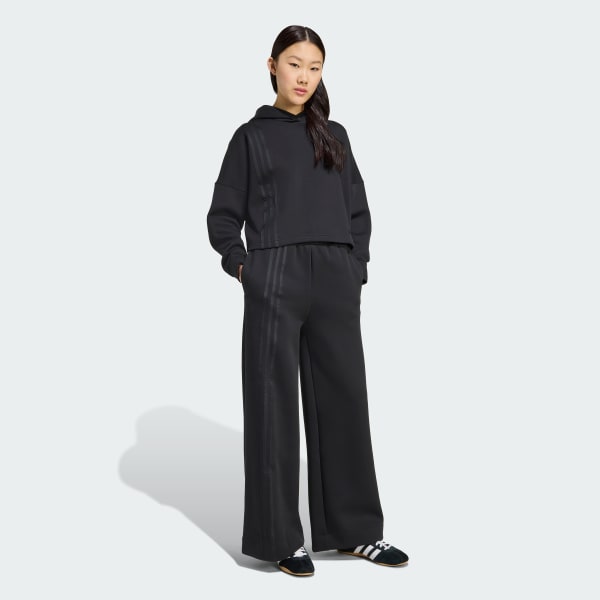 zwart Off Placed 3-Stripes Hoodie