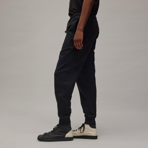 Black Y-3 Brushed Terry Cuffed Pants