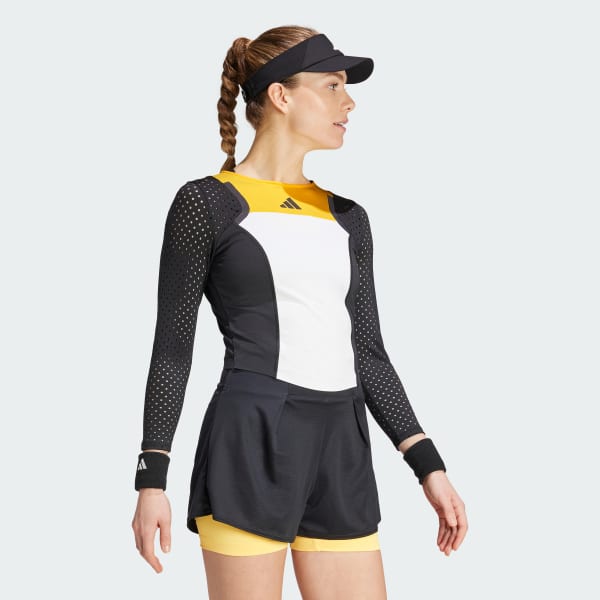 Bialy Koszulka Tennis Paris FreeLift Long Sleeve