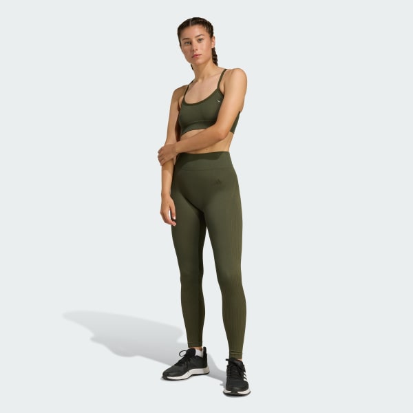 Verde Leggings in maglia a tutta lunghezza