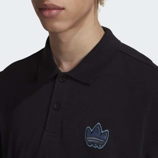 Czerń Graphics Campus Long Sleeve Polo Shirt CX381
