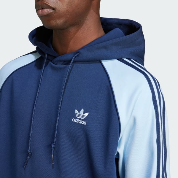 Blue and black adidas hoodie sales