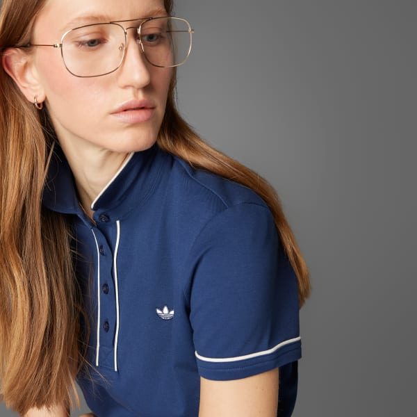 Blue Originals Twistknit Trefoil Polo Shirt