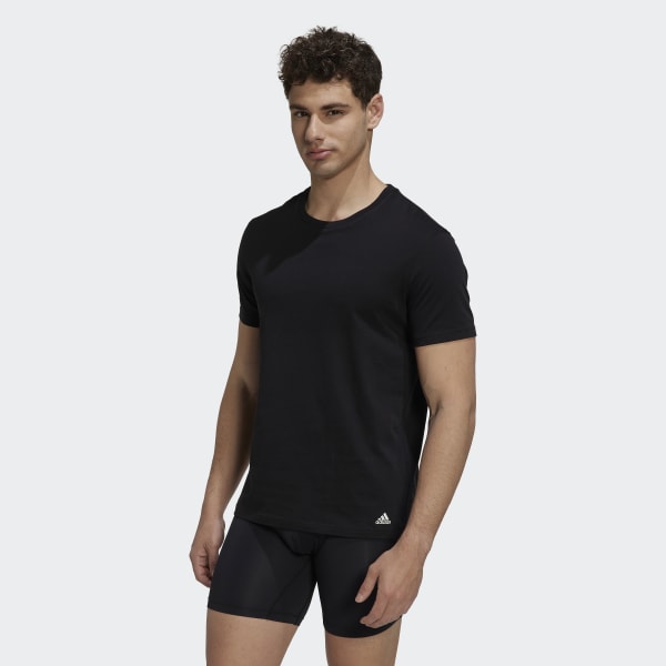 adidas Active Flex Cotton Crewneck Shirt Underwear - Black