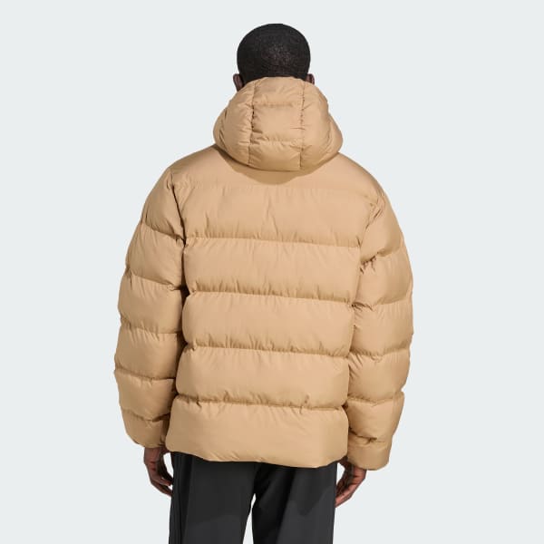 Καφέ Tonal Hooded Puffer Jacket