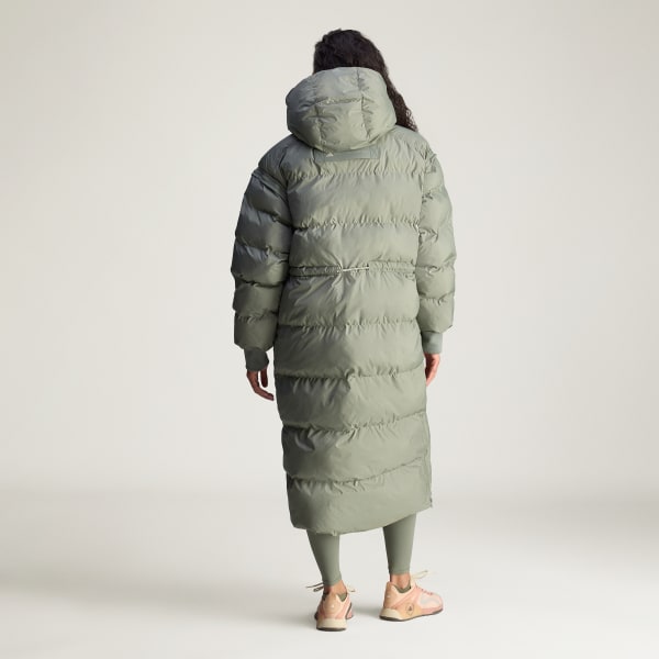 Gronn adidas by Stella McCartney Long Padded Vinterjakke