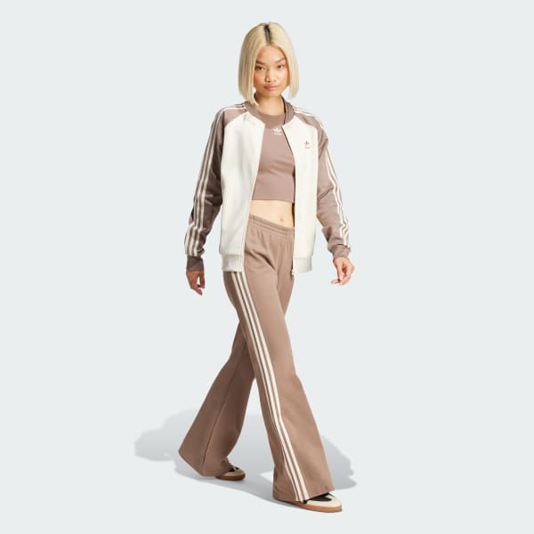 Marron Pantalón Adicolor Flared 3 bandas