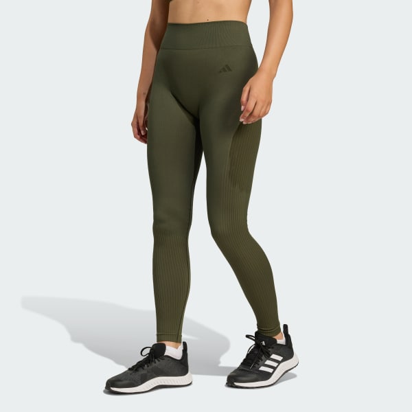 Vert Legging d'entraînement maille long Essentials