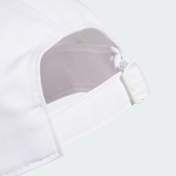 White 3-Stripes New Logo Baseball Cap