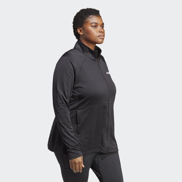 Black Terrex Multi Full-Zip Fleece Jacket (Plus Size)