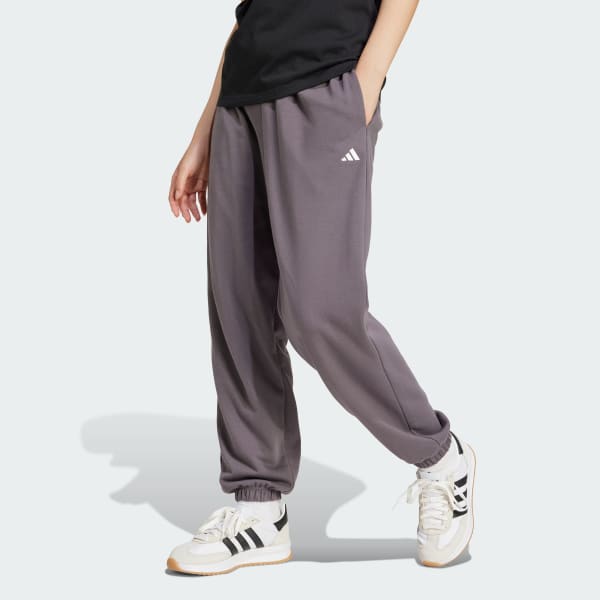 Grey Essentials Small Logo French Terry Cuffed Pants