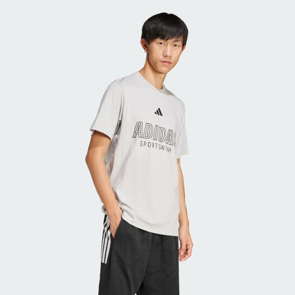 Grigio T-shirt House of Tiro Linear Graphic