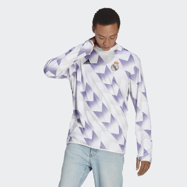 Hvit Real Madrid Pre-Match Warm Overdel TX625