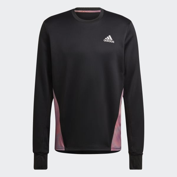 Czerń Own the Run Colorblock Sweatshirt BZ617