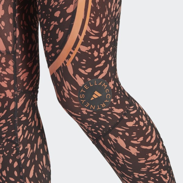 Schwarz adidas by Stella McCartney TruePace Printed Training Leggings