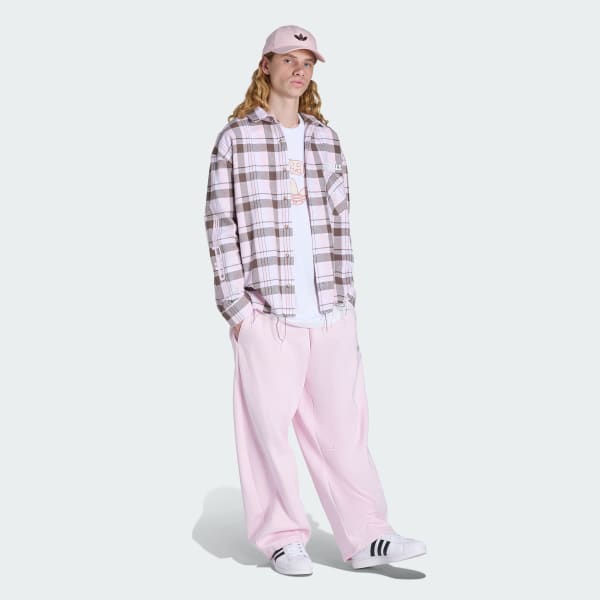 Pink ORIGINALS 플란넬 롱 슬리브 워크 셔츠