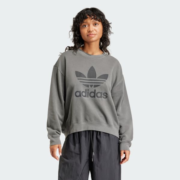 Adidas originals trefoil sweatshirt grey new arrivals