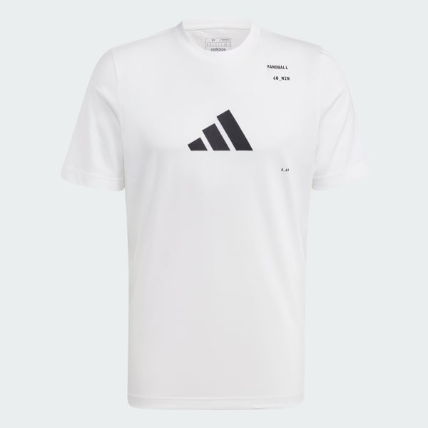 White Handball Category Graphic T-Shirt