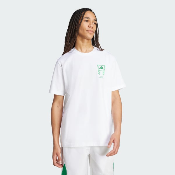 adidas Stadium Crowd Loose Graphic Tee - White | Free