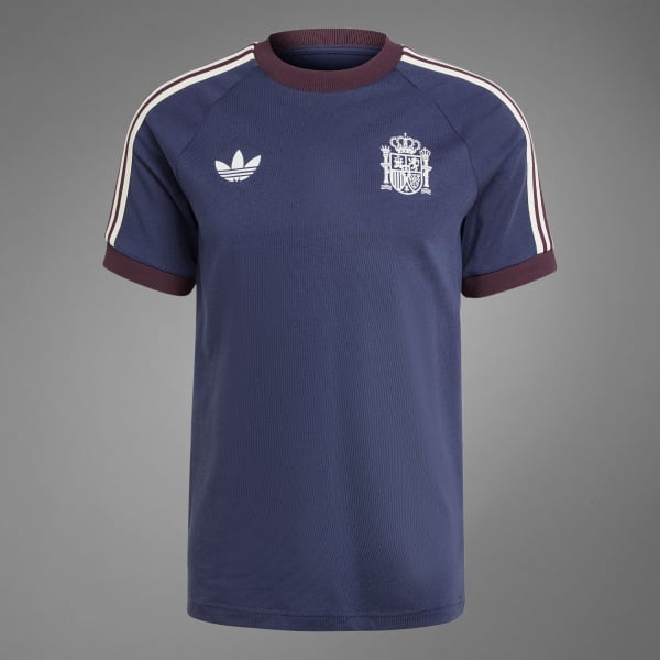 Adidas 3 stripes tee blue sales