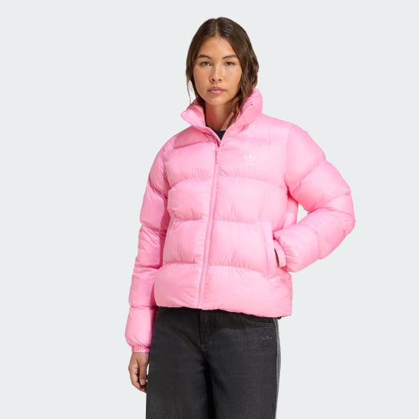 Rosa Chaqueta corta Adicolor Puffer