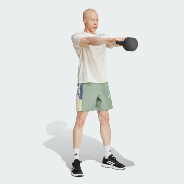 Green Train Essentials Seasonal Colorblock Shorts