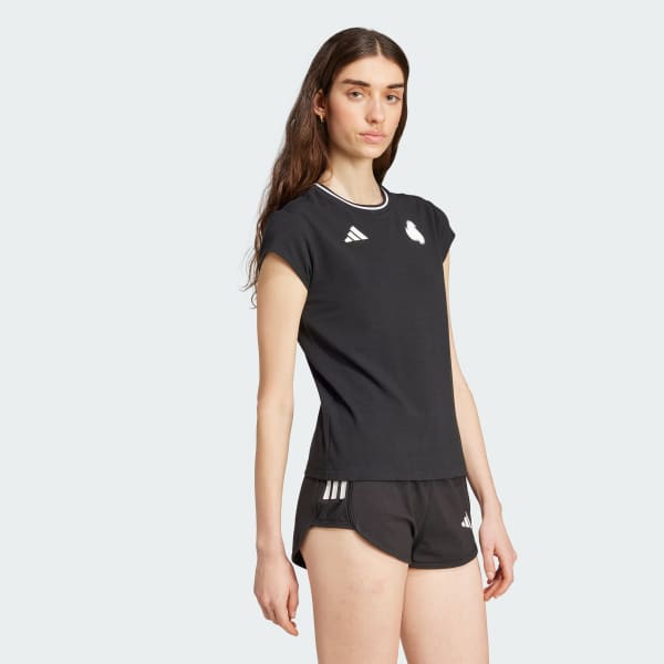 Black Tiro Cut 3-Stripes Cotton Baby Tee