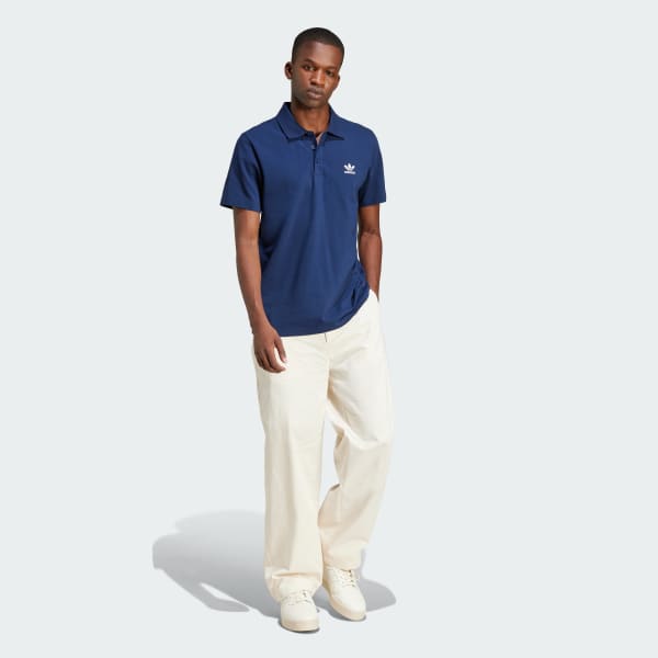 Blue Trefoilo Essentials Polo Tee
