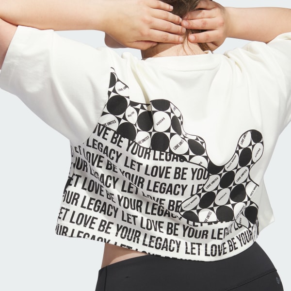 Adidas cropped graphic tee best sale