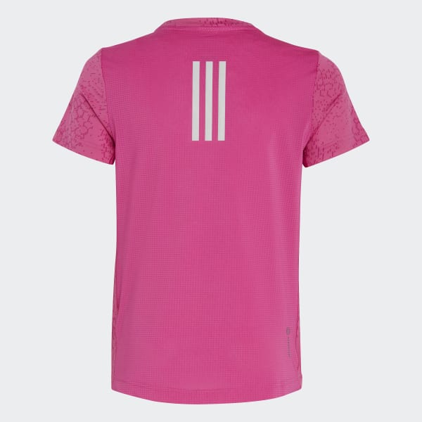 Rosa T-shirt Running AEROREADY 3-Stripes Allover Print