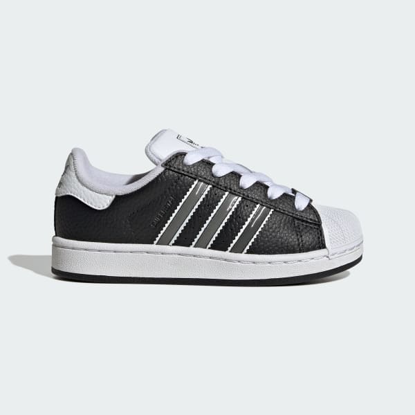 Negro Zapatillas Superstar II Niños