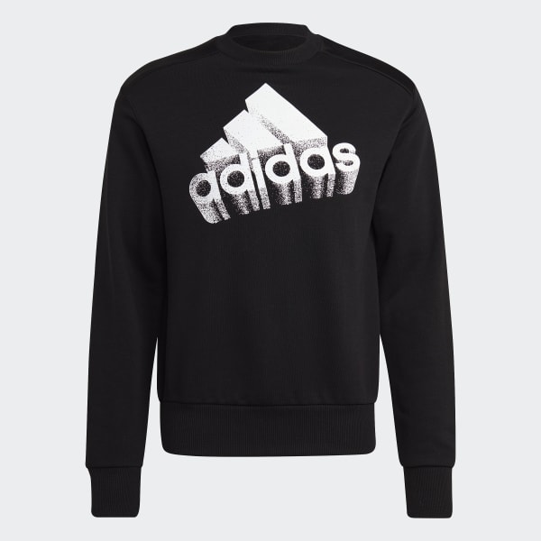 Black Essentials Brand Love French Terry Sweatshirt (Gender Neutral) LA584