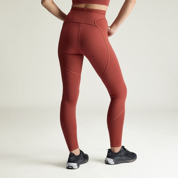 Braun adidas by Stella McCartney Training Leggings, komplette Länge