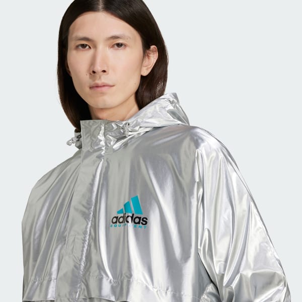 adidas Equipment Metallic Windbreaker - Silver | Free